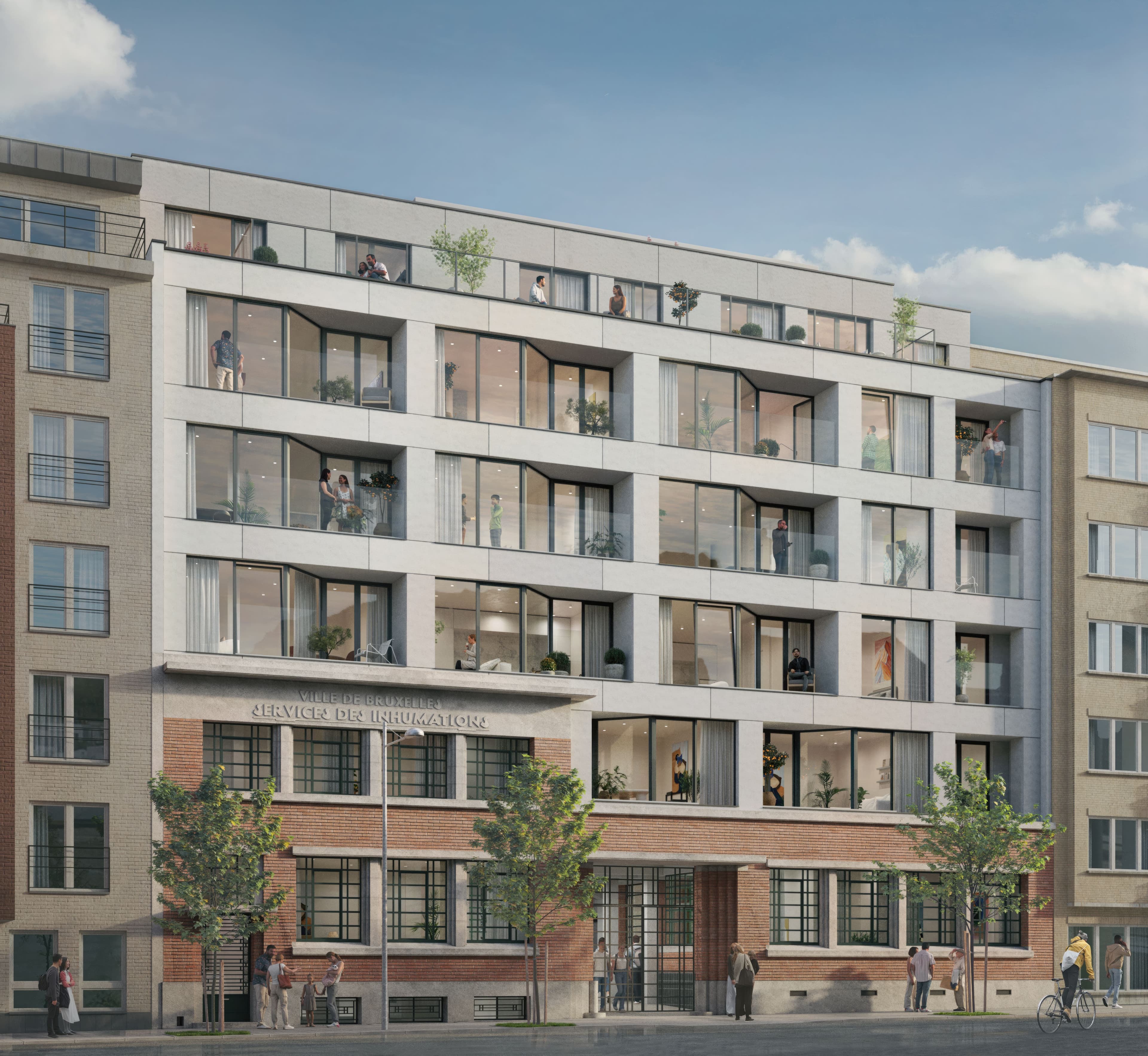 Façade du projet Artico à Evere